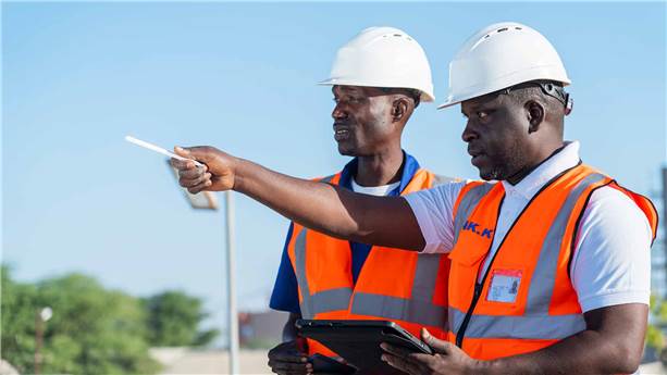 SEN'EAU employees in the drinking water treatment plant in Saint-Louis, Senegal